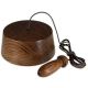 CXWPC-1-MO-B-S2W Hand Turned Wooden Ceiling Pull Cord Unit and Acorn Pull Cord End, Black Cord, 1- or 2- Way, 10 Amps, on a Round Medium Oak Base