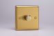 HB3 Varilight V-Dim Series 1 Gang 60-400 Watt Dimmer Classic Brushed Brass Effect