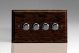 HDO44-BN-S2W Varilight V-Dim Series 4 Gang 40-250 Watt Dimmer Kilnwood Classic Wood Dark Oak With Iridium Black knobs