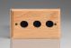 HO43-RTBK-S2W Varilight V-Dim Series 3 Gang 40-250 Watt Dimmer Kilnwood Classic Wood Light Oak With Retro Black Metal knobs