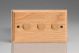 HO43-S2W Varilight V-Dim Series 3 Gang 40-250 Watt Dimmer Kilnwood Classic Wood Light Oak With Wood knobs