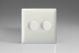 HO4W Varilight V-Dim Series 2 Gang 40-250 Watt Dimmer Polar White Moulded Bevel