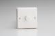 HQ0W [WQ1W + MH0] Varilight non-dimming 'Dummy' Series switch 1 Gang 0-1000 Watt Classic White Dimmer, With White Knob