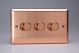 HY33.BC Varilight V-Dim Series 3 Gang 60-400 Watt Dimmer Urban Brushed Copper Effect