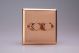 HY4.BC Varilight V-Dim Series 2 Gang 40-250 Watt Dimmer Urban Brushed Copper Effect