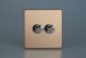 IDYP302S.BC [WDY2S.BC + 2x MIP302] Varilight V-Plus Series 2 Gang 40-300 Watt/VA  Dimmer Urban Screwless Brushed Copper Finish