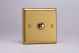 IJBI101 Varilight V-Pro IR Series 1 Gang 0-100 Watts Master Trailing Edge LED Dimmer Classic Brushed Brass Effect