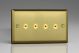 IJBI104-SP Varilight V-Pro IR Series 4 Gang 0-100 Watts Master Trailing Edge LED Dimmer Classic Brushed Brass Effect