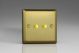 IJBS002 Varilight V-Pro IR Series 2 Gang Slave Unit for use with V-Pro IR Master Dimmers Classic Brushed Brass Effect
