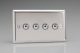 IJCI104-SP Varilight V-Pro IR Series 4 Gang 0-100 Watts Master Trailing Edge LED Dimmer Classic Polished Chrome Coated