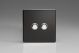 IJDLS002S Varilight V-Pro IR Series 2 Gang Slave Unit for use with V-Pro IR Master Dimmers Screwless Premium Black Plastic