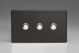 IJDLS003S-SP Varilight V-Pro IR Series 3 Gang Slave Unit for use with V-Pro IR Master Dimmers Screwless Premium Black Plastic