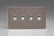 IJDRS004S-SP Varilight V-Pro IR Series 4 Gang Slave Unit for use with V-Pro IR Master Dimmers Screwless Pewter Effect Finish