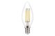 ILCANDE14DE077 LED Candle Clear Glass Bulb E14 470lm 4.2W 4000K Cool White Dimmable 320 Degree Beam Integral LED