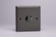 IPP1001 Varilight V-Plus Series 1 Gang 200-1000 Watt/VA Dimmer Graphite 21 Effect Finish, Single Plate