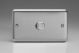 ISDP1001 [WSD1 + MIP1000] Varilight V-Plus Series 1 Gang 200-1000 Watt/VA Dimmer Classic Matt Chrome Finish (Brushed Steel Effect), Double Plate