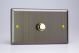 IYDP1001.AB Varilight V-Plus Series 1 Gang 200-1000 Watt/VA Dimmer Urban Antique (Brushed) Brass Effect On a Double Plate