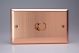 IYDP1001.BC Varilight V-Plus Series 1 Gang 200-1000 Watt/VA Dimmer Urban Brushed Copper Effect On a Double Plate