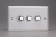 IYDP303.CW Varilight V-Plus Series 3 Gang 40-300 Watt/VA Dimmer Urban Powder Coated Chalk White Finish