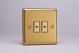 JBE102 Varilight V-Pro Multi Point Remote (MPR or Eclique2) Series 2 Gang 0-100 Watts Multi Point Remote Master LED Dimmer Classic Brushed Brass Effect