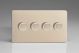 JDNDM104S Varilight V-Pro Smart Series Master Dimmer (non WIFI) 4 Gang 0-120W Trailing Edge LED Screwless Satin Chrome Effect Finish