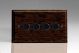 JDOP4-RTBK-S2W Varilight V-Pro Series 4 Gang 0-120W Trailing Edge LED Dimmer Kilnwood Classic Wood Dark Oak With Retro Black Metal knobs