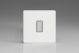 JDQES001S Varilight V-Pro Multi Point Tactile Touch Slave (MP Slave) Series 1 Gang Unit for use with V-Pro Multi Point Remote Master Dimmers Screwless Premium White Plastic
