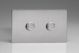 JDSDP602S [WDSD2S + 2x MJP300] Varilight V-Pro High Power Series 2 Gang 0-300W Trailing Edge LED Dimmer Screwless Brushed Stainless Steel