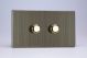 JDYDP602S.AB Varilight V-Pro High Power Series 2 Gang 0-300W Trailing Edge LED Dimmer Urban Screwless Antique (Brushed) Brass Finish