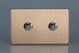 JDYDP602S.BC [WDYD2S.BC + 2x MJP300] Varilight V-Pro High Power Series 2 Gang 0-300W Trailing Edge LED Dimmer Urban Screwless Brushed Copper Finish