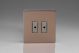 JDYE102S.BZ Varilight V-Pro Multi Point Remote (MPR or Eclique2) Series 2 Gang 0-100 Watts Multi Point Remote Master LED Dimmer Urban Screwless Brushed Bronze Effect Finish