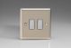 JNES002 Varilight V-Pro Multi Point Tactile Touch Slave (MP Slave) Series 2 Gang Unit for use with V-Pro Multi Point Remote Master Dimmers Classic Satin Chrome Effect Finish