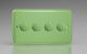 JYDP254.BG [WYD4.BG + 4x MJP120] Varilight V-Pro Series 4 Gang 0-120W Trailing Edge LED Dimmer Lily Beryl Green