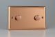 JYDP602.CU [WYD2.CU + 2x MJP300] Varilight V-Pro High Power Series 2 Gang 0-300W Trailing Edge LED Dimmer Urban Polished Copper Coated