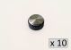 K6-BLACK-10 Varilight 6mm 'D' Shaped Black Retro Knob Fits on Dimmers of any plate finish, Pack of 10
