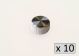 K6-WHITE-10 Varilight 6mm 'D' Shaped White Retro Knob Fits on Dimmers of any plate finish, Pack of 10