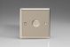 KNP221 [WN1 + MKP220] Varilight V-Com Series 1 Gang 15-220 Watt Leading Edge LED Dimmer Classic Satin Chrome Effect Finish