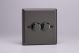 KPP102 Varilight V-Com Series 2 Gang 0-100 Watt Leading Edge LED Dimmer Graphite 21 Effect Finish