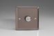 KRP401 [WR1 + MKP400] Varilight V-Com Series 1 Gang 20-400 Watt Leading Edge LED Dimmer Classic Pewter Effect Finish