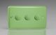 KYDP183.BG [WYD3.BG + 3x MKP180] Varilight V-Com Series 3 Gang 15-180 Watt Leading Edge LED Dimmer Lily Beryl Green