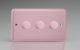 KYDP183.RP [WYD3.RP + 3x MKP180] Varilight V-Com Series 3 Gang 15-180 Watt Leading Edge LED Dimmer Lily Rose Pink