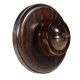 LIN01-1-R-DK-S2W Single Linden Brown Bakelite Dolly Switch, 1- or 2- Way, 6 Amp, on a Round Dark Oak Base