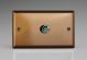 TYDR1001.BZ [WYD1.BZ + MTR1000] Varilight V-Dim Safety Series 1 Gang 200-1000 Watt Dimmer Urban Brushed Bronze Effect On a Double Plate