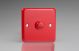 TYR1001.PR [WY1.PR + MTR1000] Varilight V-Dim Safety Series 1 Gang 200-1000 Watt Dimmer Lily Pillar Box Red, Single Plate