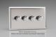 WCD4 Varilight Matrix 4-Gang Double Plate Unpopulated Dimmer Kit. Classic Polished Chrome Coated Finish