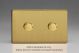 WDBD2S Varilight Matrix 2-Gang Double Plate Unpopulated Dimmer Kit. Screwless Brushed Brass Effect Finish