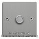 WDE1.BS Varilight Matrix 1-Gang Single Plate Unpopulated Dimmer Kit. Essential Brushed Steel Finish