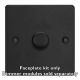 WDE1.MB Varilight Matrix 1-Gang Single Plate Unpopulated Dimmer Kit. Essential Matt Black Finish