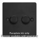 WDE2.MB Varilight Matrix 2-Gang Single Plate Unpopulated Dimmer Kit. Essential Matt Black Finish