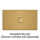 WDED1.BB Varilight Matrix 1-Gang Double Plate Unpopulated Dimmer Kit. Essential Brushed Brass Finish